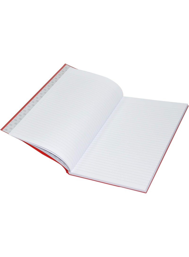 FIS PVC Cover NoteBook, 96 Sheets, 192 pages, Single Line, Red Colour 5-Piece - FSNBFS2QPVCRE - Image 1